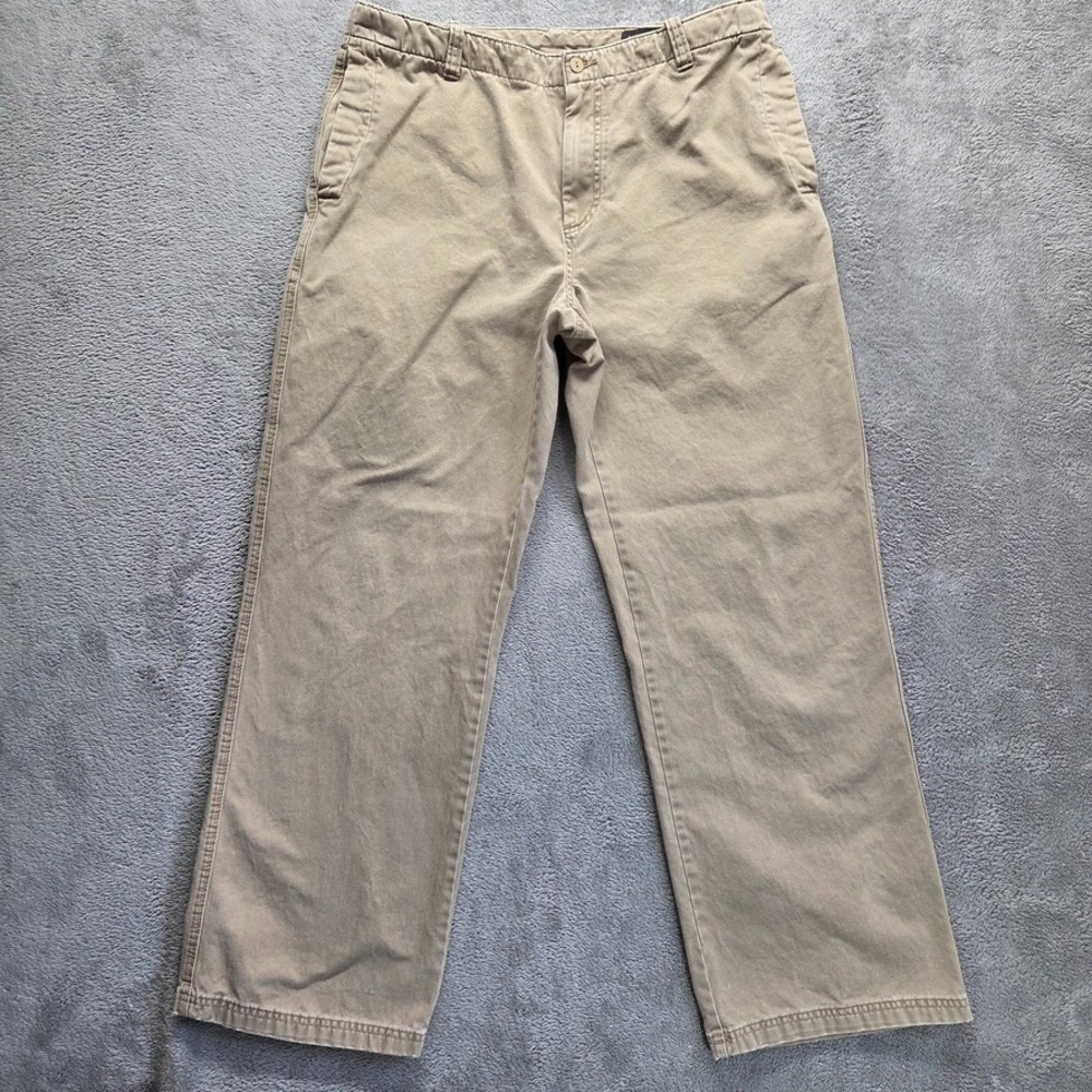 Banana Republic Pants Mens 36X32 Beige Chino Straight Mid Rise Distressed Twill